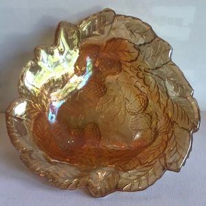 Peach Luster Carnival Glass Bowl
